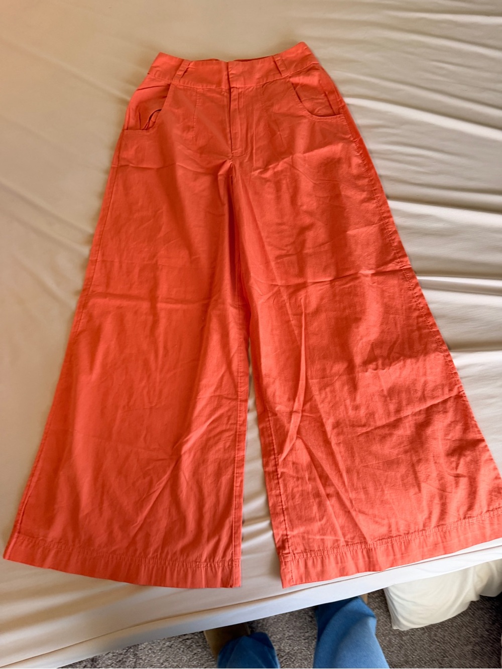 Free People Wide Leg Pants in Coral